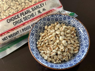 Soupe orge sèche et haricots rouges