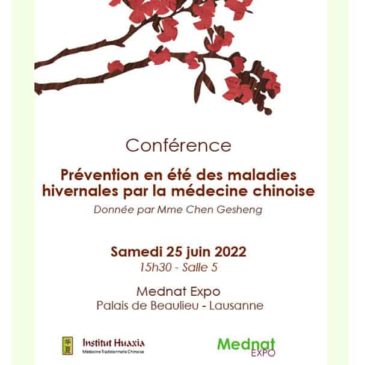 Conférence Chen Gesheng Huaxia Salon MEDNAT Lausanne