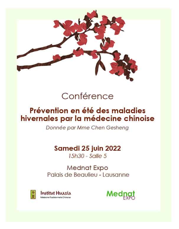 Conférence Chen Gesheng Huaxia Salon MEDNAT Lausanne